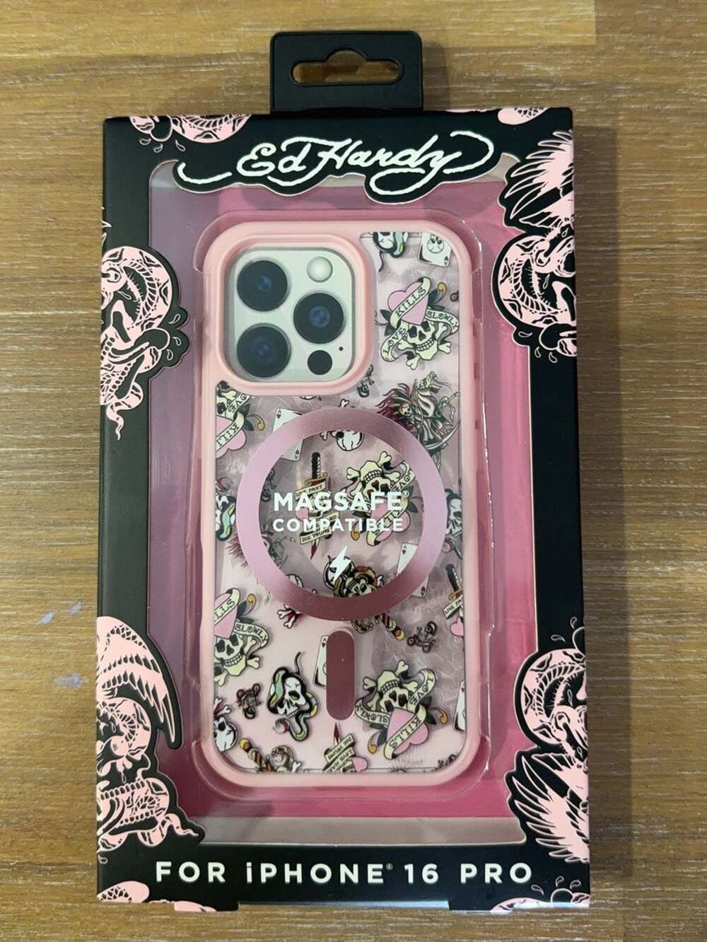 Ed Hardy MagSafe Compatible Phone Case for iPhone 16 Pro